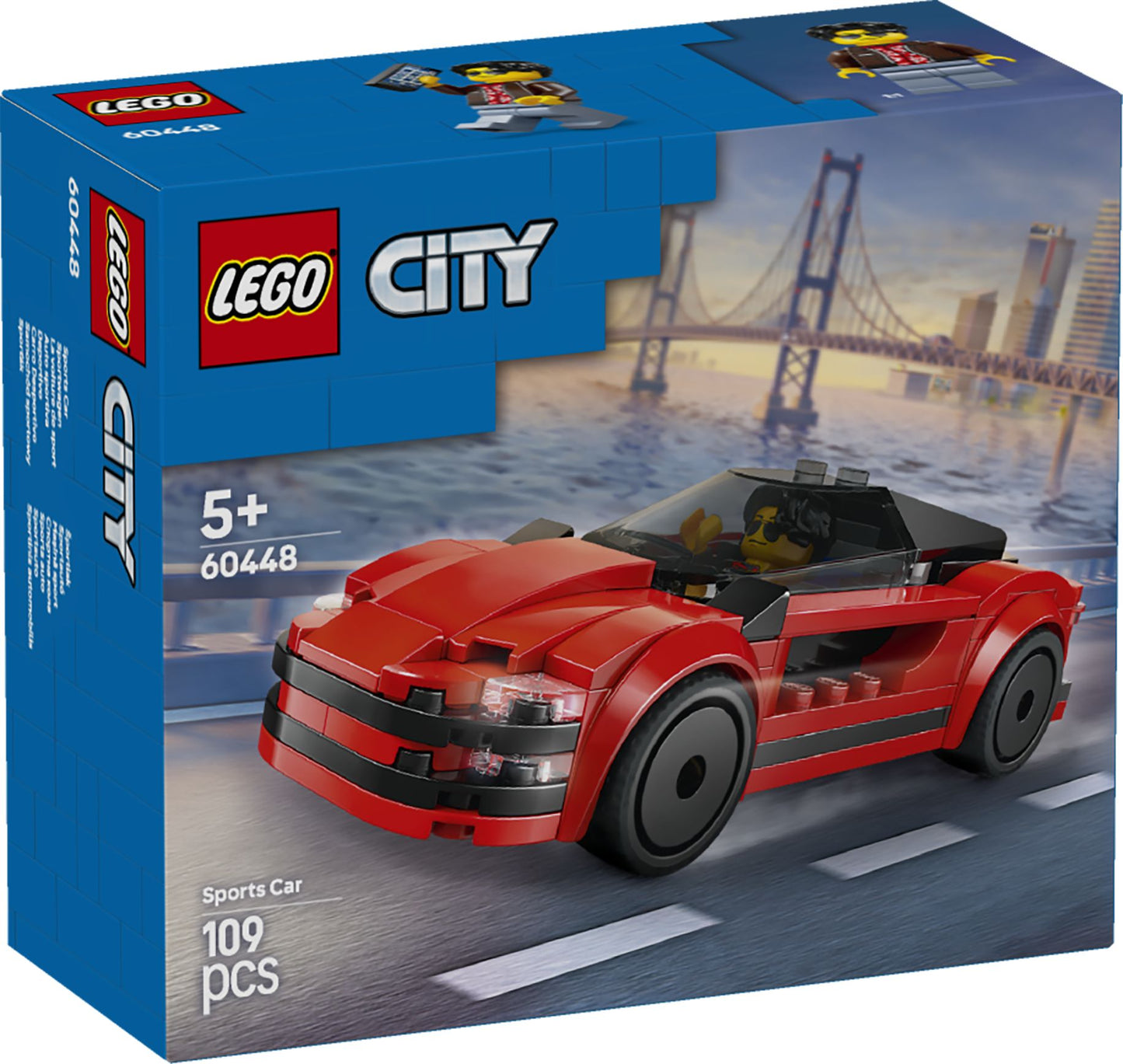 LEGO® City Roter Sportwagen: Rennspaß für Kinder ab 5 – 109 Teile pures Bauvergnügen