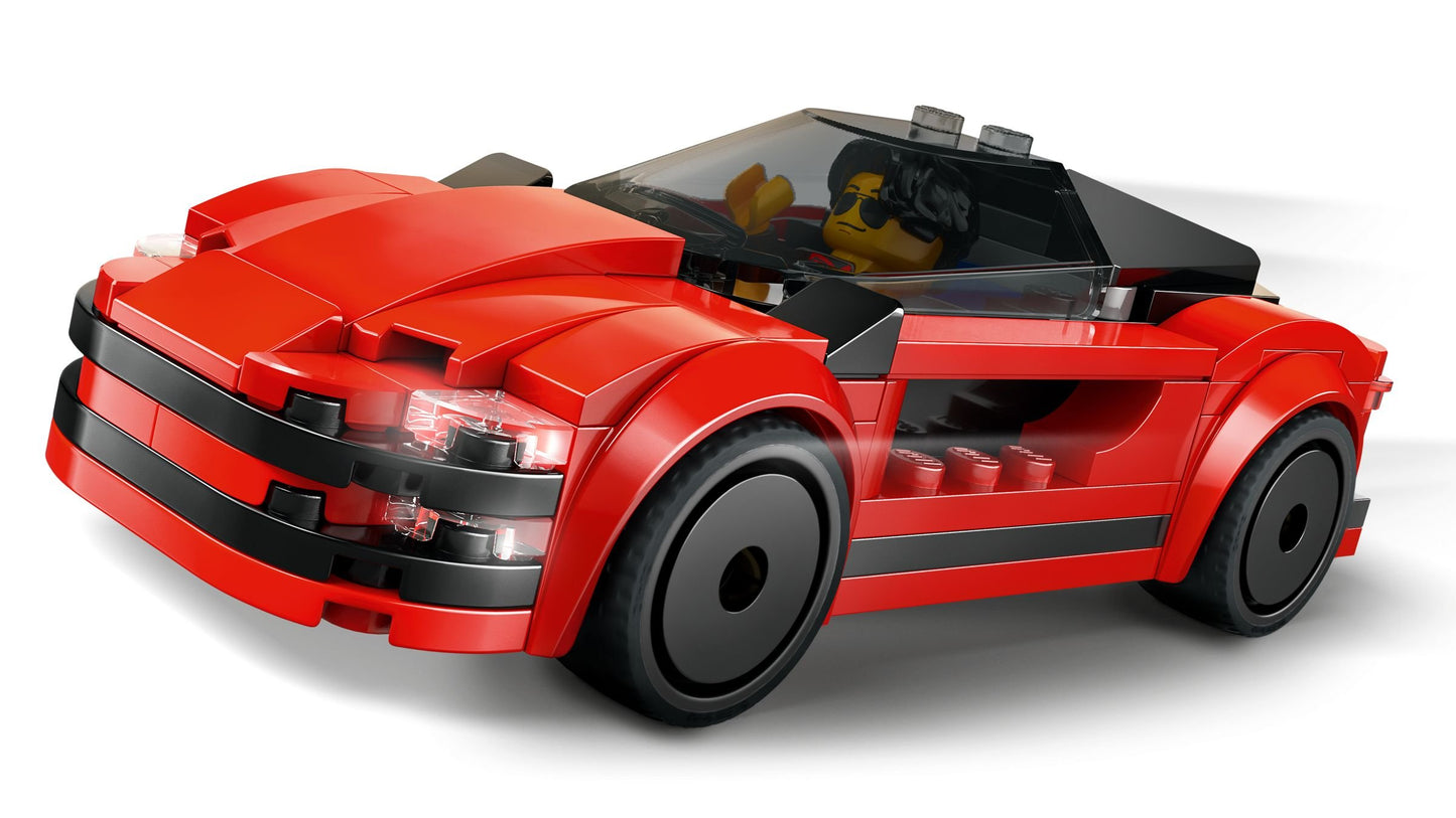 LEGO® City Roter Sportwagen: Rennspaß für Kinder ab 5 – 109 Teile pures Bauvergnügen