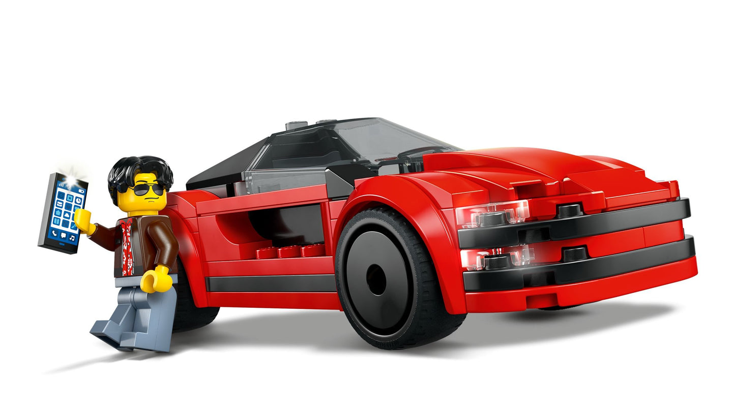 LEGO® City Roter Sportwagen: Rennspaß für Kinder ab 5 – 109 Teile pures Bauvergnügen