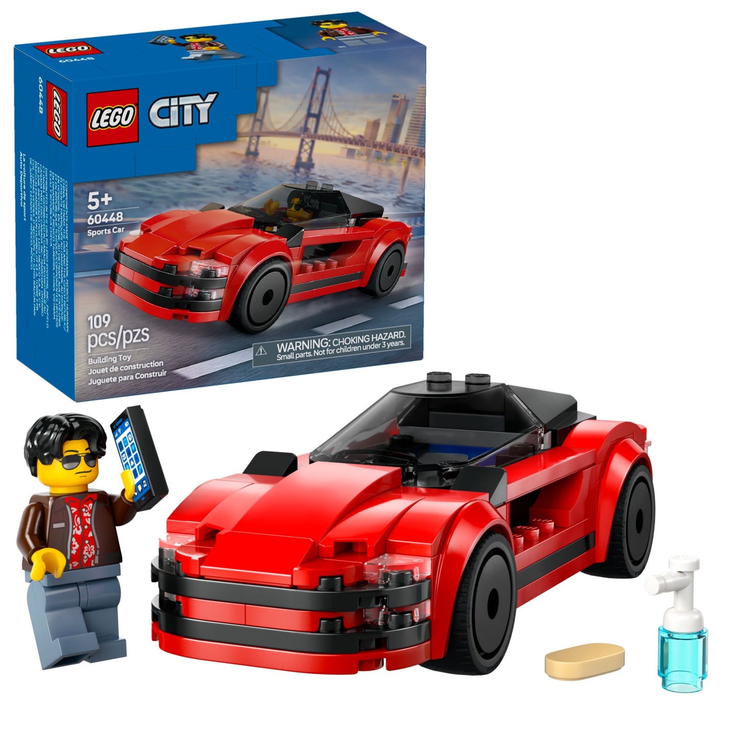 LEGO® City Roter Sportwagen: Rennspaß für Kinder ab 5 – 109 Teile pures Bauvergnügen