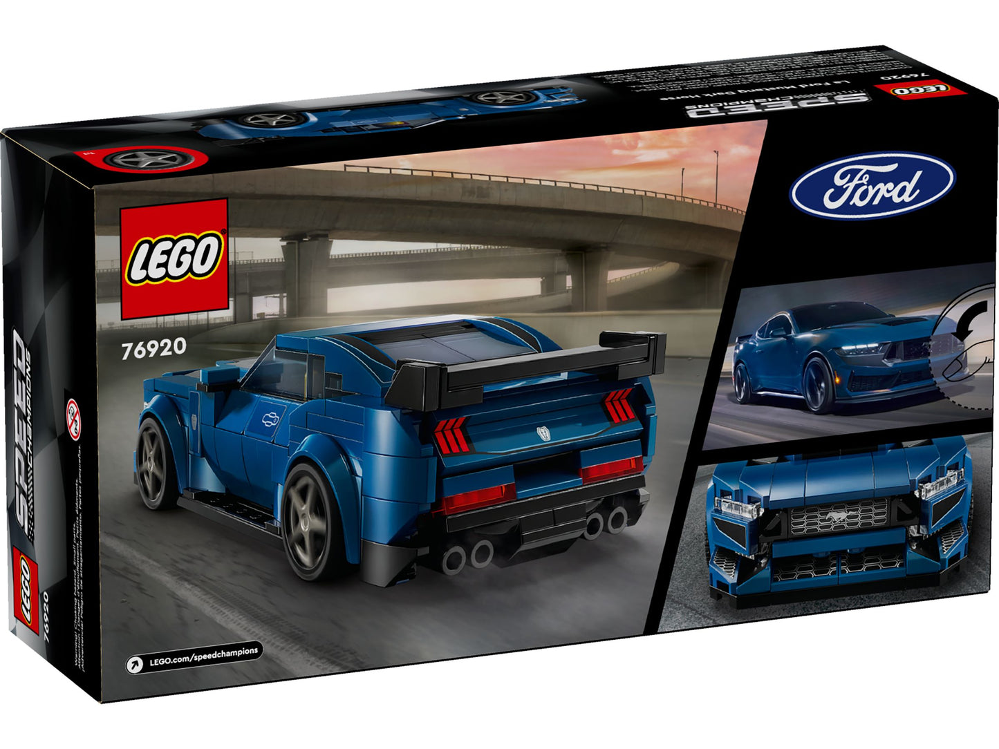 LEGO® Speed Champions Ford Mustang Dark Horse – Ultimatives Sportwagen-Bauerlebnis für Kinder & Sammler ab 9 Jahren | 344 Teile Pure Begeisterung - Set 76920