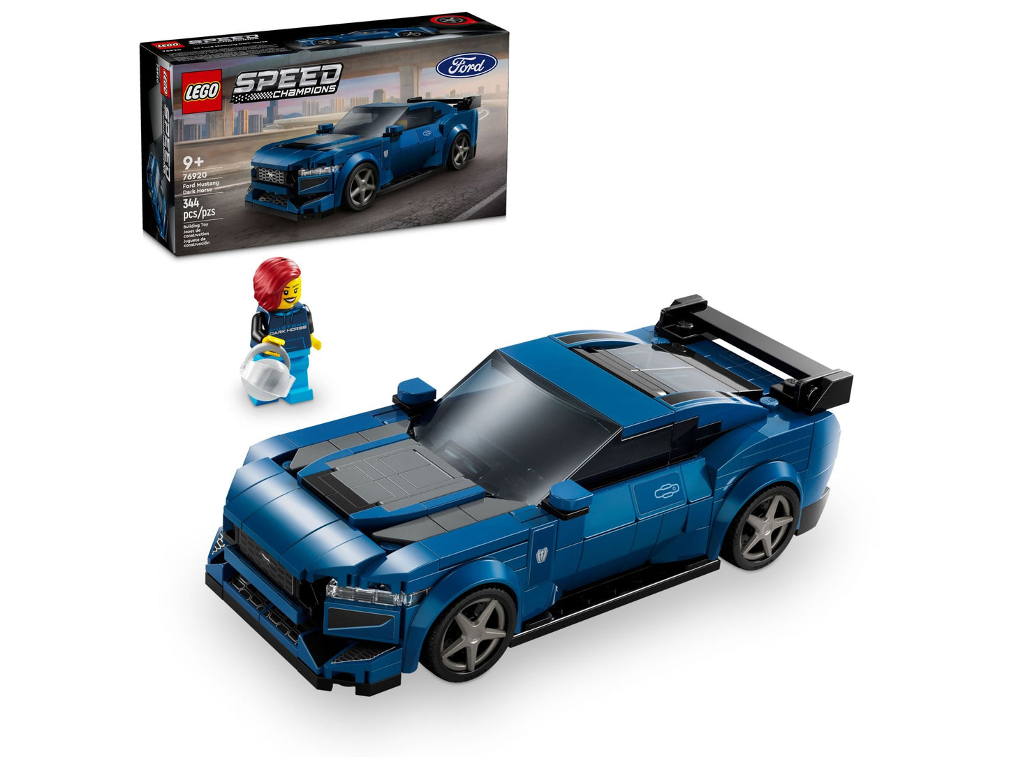 LEGO® Speed Champions Ford Mustang Dark Horse – Ultimatives Sportwagen-Bauerlebnis für Kinder & Sammler ab 9 Jahren | 344 Teile Pure Begeisterung - Set 76920