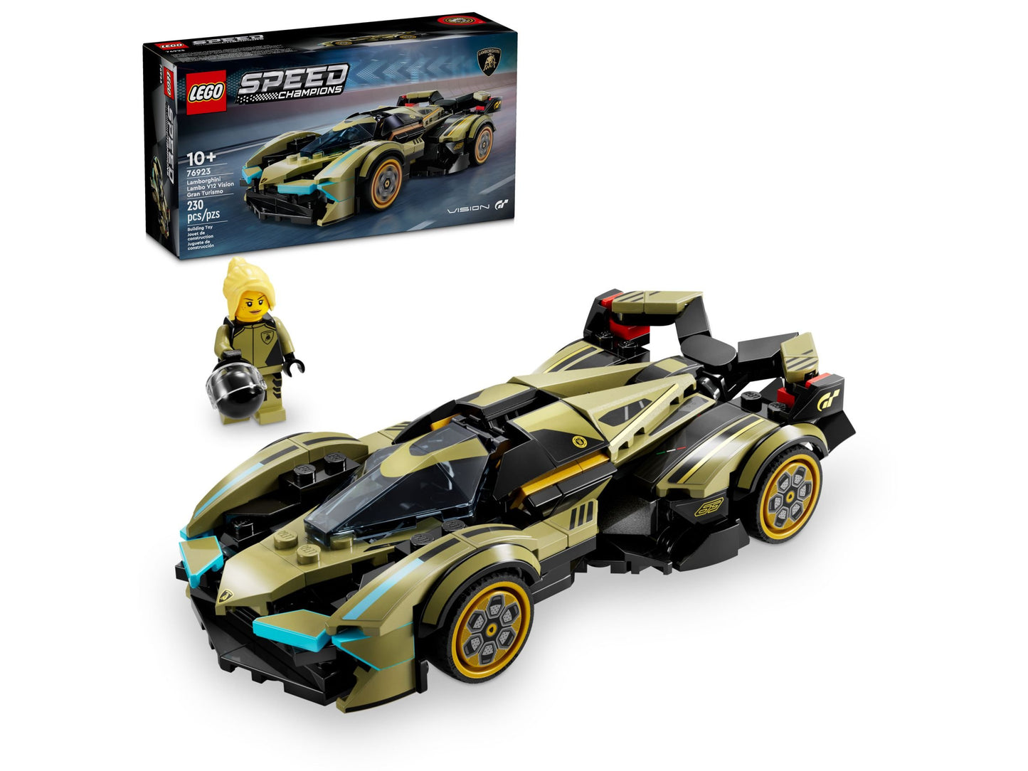 LEGO® Speed Champions Lamborghini Lambo V12 Vision GT – Ultimativer Supersportwagen-Bausatz für Rennleidenschaft & Sammlerfreude – 230 Teile, Set 76923