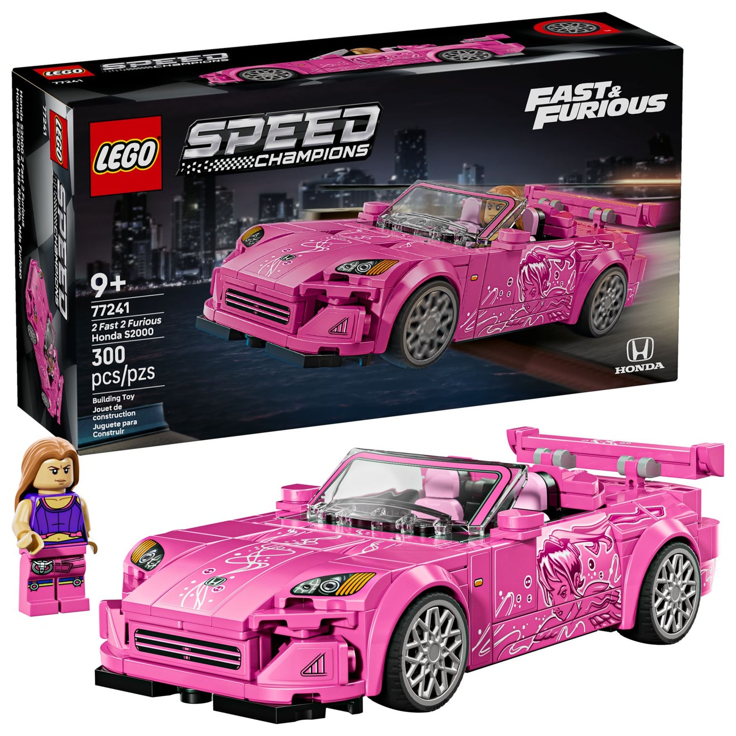 LEGO® Speed Champions Honda S2000 aus 2 Fast 2 Furious – Actionreicher Bauspaß für Fans & Sammler | 300 Teile – Adrenalin pur für dein Regal!