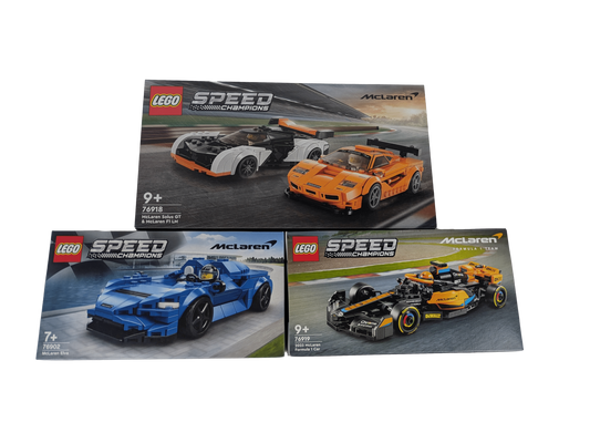 LEGO® McLaren Speed Champions Super Pack – Exklusive 3er-Set Rennwagen-Kollektion für Motorsport-Fans & Sammler (76902, 76918, 76919) – 1089 Teile Power & Präzision