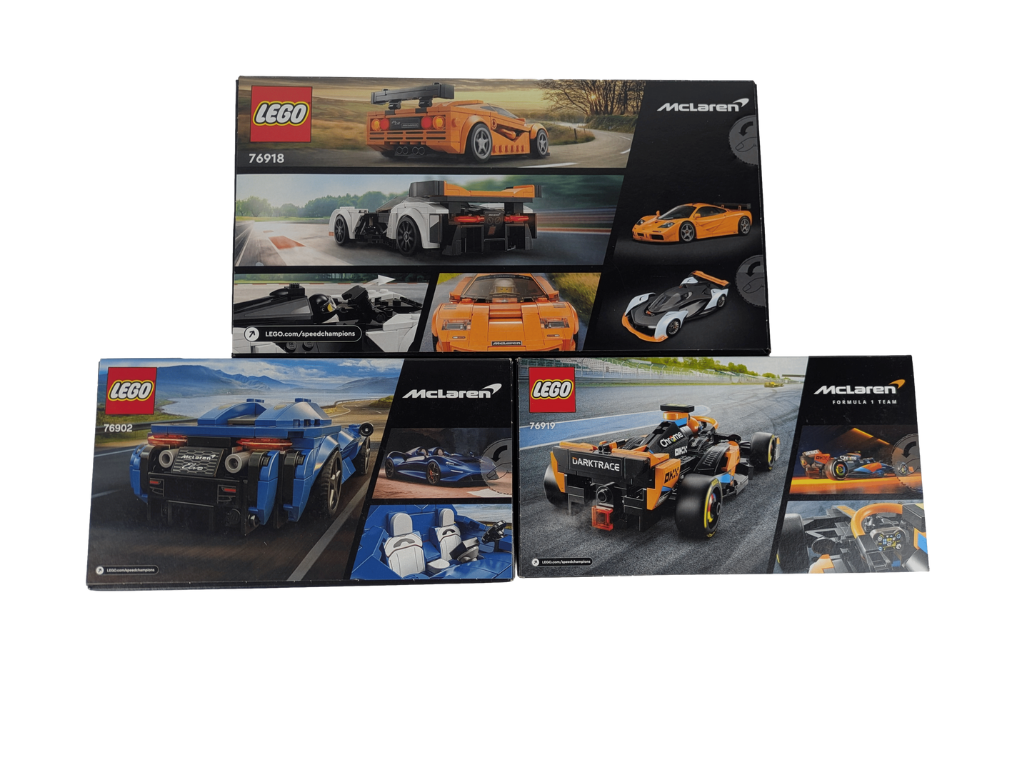 LEGO® McLaren Speed Champions Super Pack – Exklusive 3er-Set Rennwagen-Kollektion für Motorsport-Fans & Sammler (76902, 76918, 76919) – 1089 Teile Power & Präzision