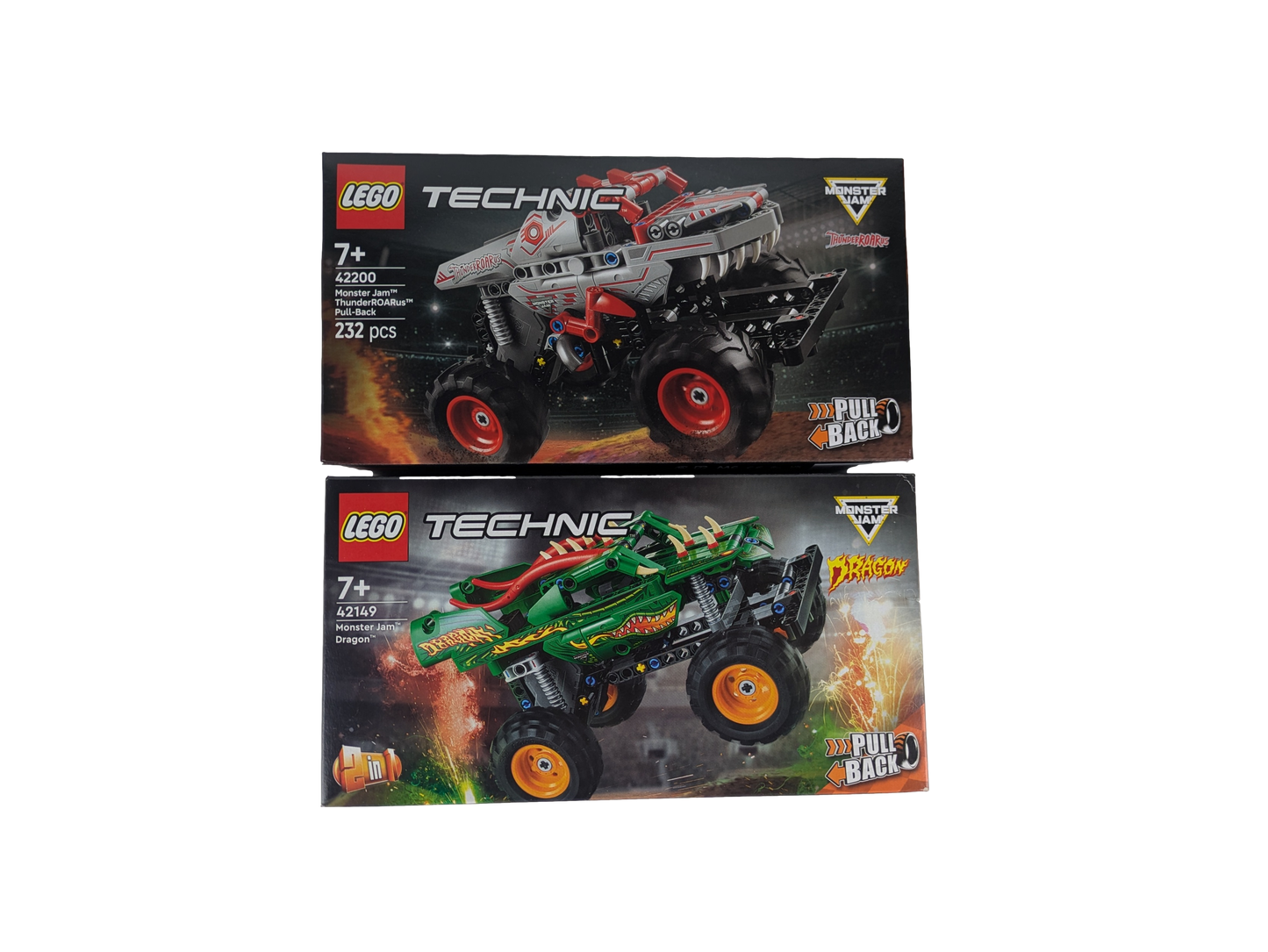 LEGO® Technic Monster Jam™ Doppelset: Schweizer Power Pack 2 | Bauen & Erleben Sie Offroad-Abenteuer - 449 Teile für grenzenlosen Spaß!