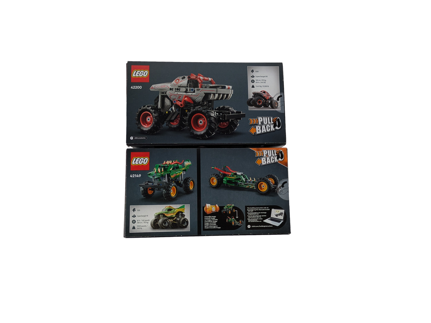 LEGO® Technic Monster Jam™ Doppelset: Schweizer Power Pack 2 | Bauen & Erleben Sie Offroad-Abenteuer - 449 Teile für grenzenlosen Spaß!