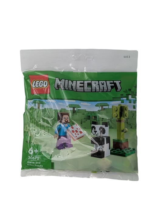 LEGO® Minecraft Polybag 30672 mit Steve & Baby-Panda – Perfektes Mini-Set für Fans | Stein-Experte