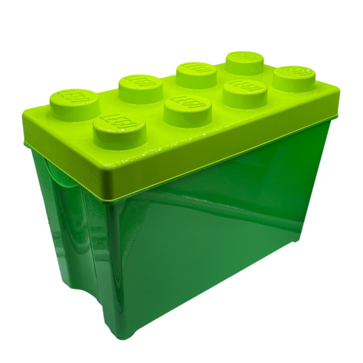 LEGO® Aufbewahrungsbox Groß Grün mit Deckel Stapelbar Spielzeugbox 37x18x26cm 1 Stück
