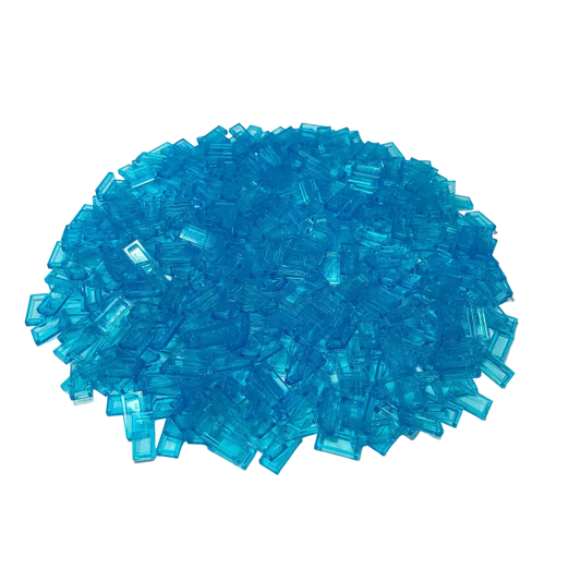 LEGO® 1x2 Fliesen Hellblau Transparent - 3069b NEU! Menge 100x