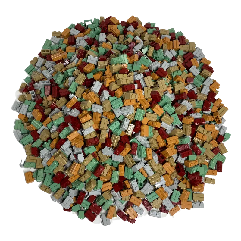 LEGO® 1x2 Mauersteine Hochsteine Bunt Gemischt - 98283 NEU! Menge 100x
