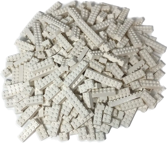 LEGO® 2x2,2x4,2x6 Steine Hochsteine Weiß NEU! Menge 100x