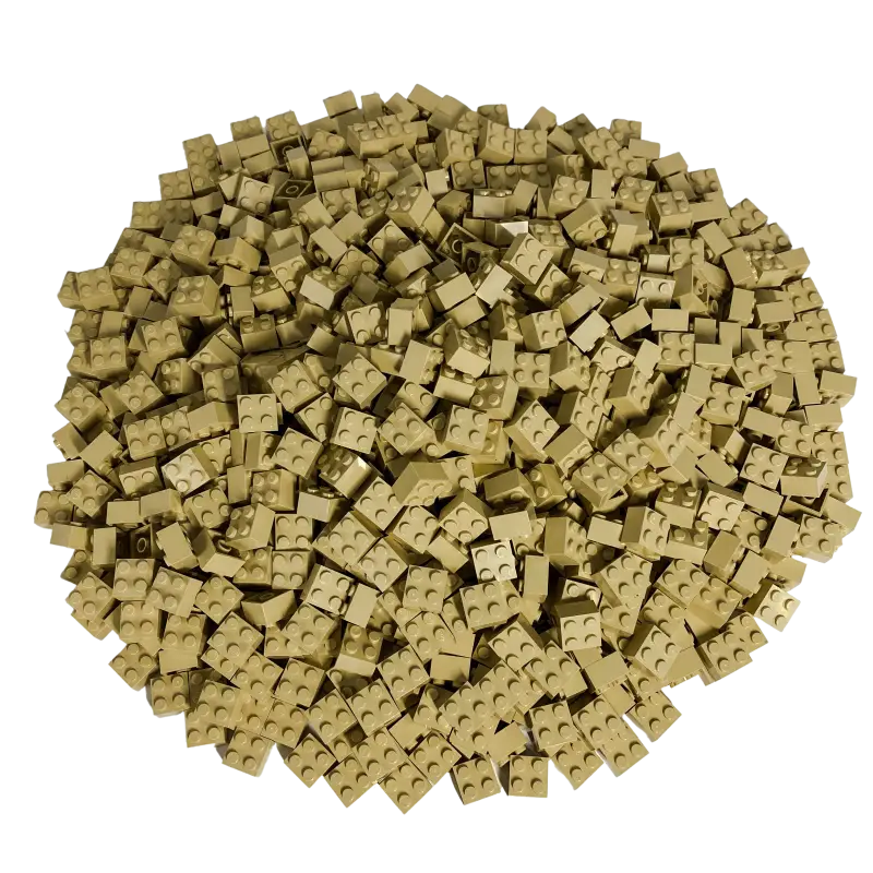 LEGO® 2x2 Bausteine Hellbeige - 100er Set: Kreativer Bau-Spaß für endlose Abenteuer! NEU!