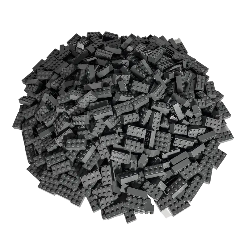 LEGO® 2x4 Steine Dunkelgrau - Kreative Baukunst in 100er Pack! NEU!