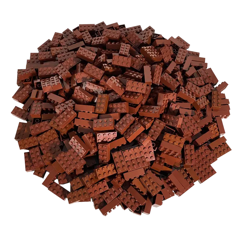 LEGO® 2x4 Steine Hochsteine Rotbraun - 3001 NEU! Menge 50x