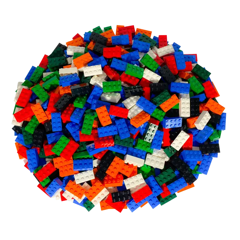 LEGO® 2x4 Steine Kiloware - 1 Kilo in Mehrfarbig NEU!
