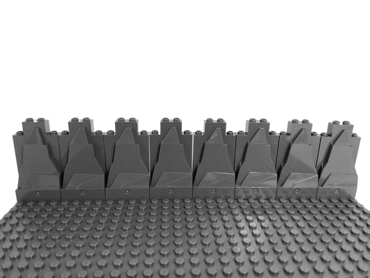 LEGO® 2x4x6 Felsen Felsplatte Berg Dunkelgrau - 47847 NEU! Menge 10x