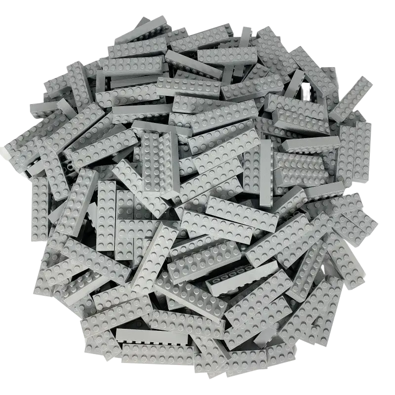 LEGO® 2x8 Hochsteine Hellgrau - Kreativität Entfesseln mit 25x Bausteinen! NEU!