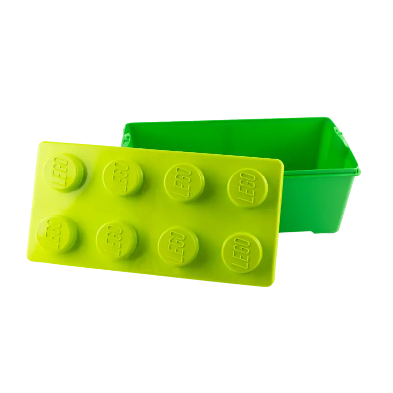 LEGO® Aufbewahrungsbox Grün Mittelgroß mit Deckel - Ordnungswunder für Kinderzimmer - Stapelbar & Frisch im Sortiment!