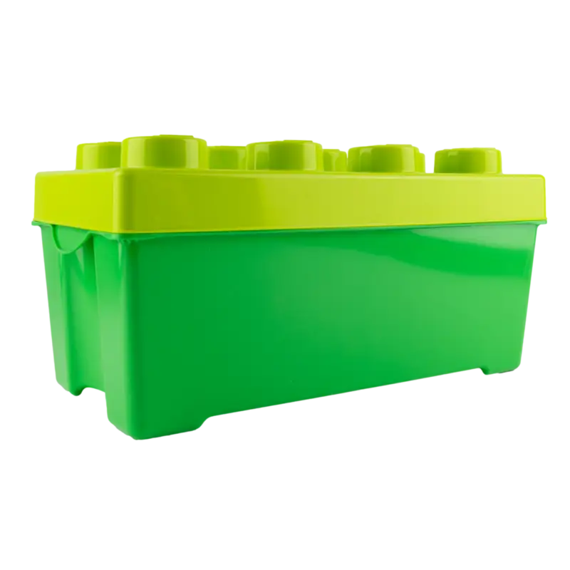 LEGO® Aufbewahrungsbox Grün Mittelgroß mit Deckel - Ordnungswunder für Kinderzimmer - Stapelbar & Frisch im Sortiment!