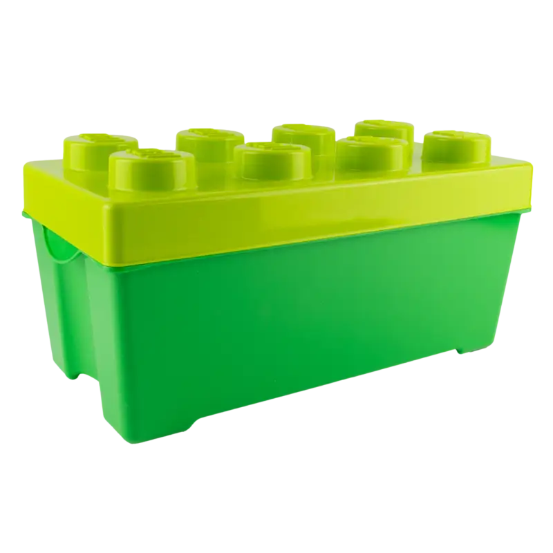 LEGO® Aufbewahrungsbox Grün Mittelgroß mit Deckel - Ordnungswunder für Kinderzimmer - Stapelbar & Frisch im Sortiment!