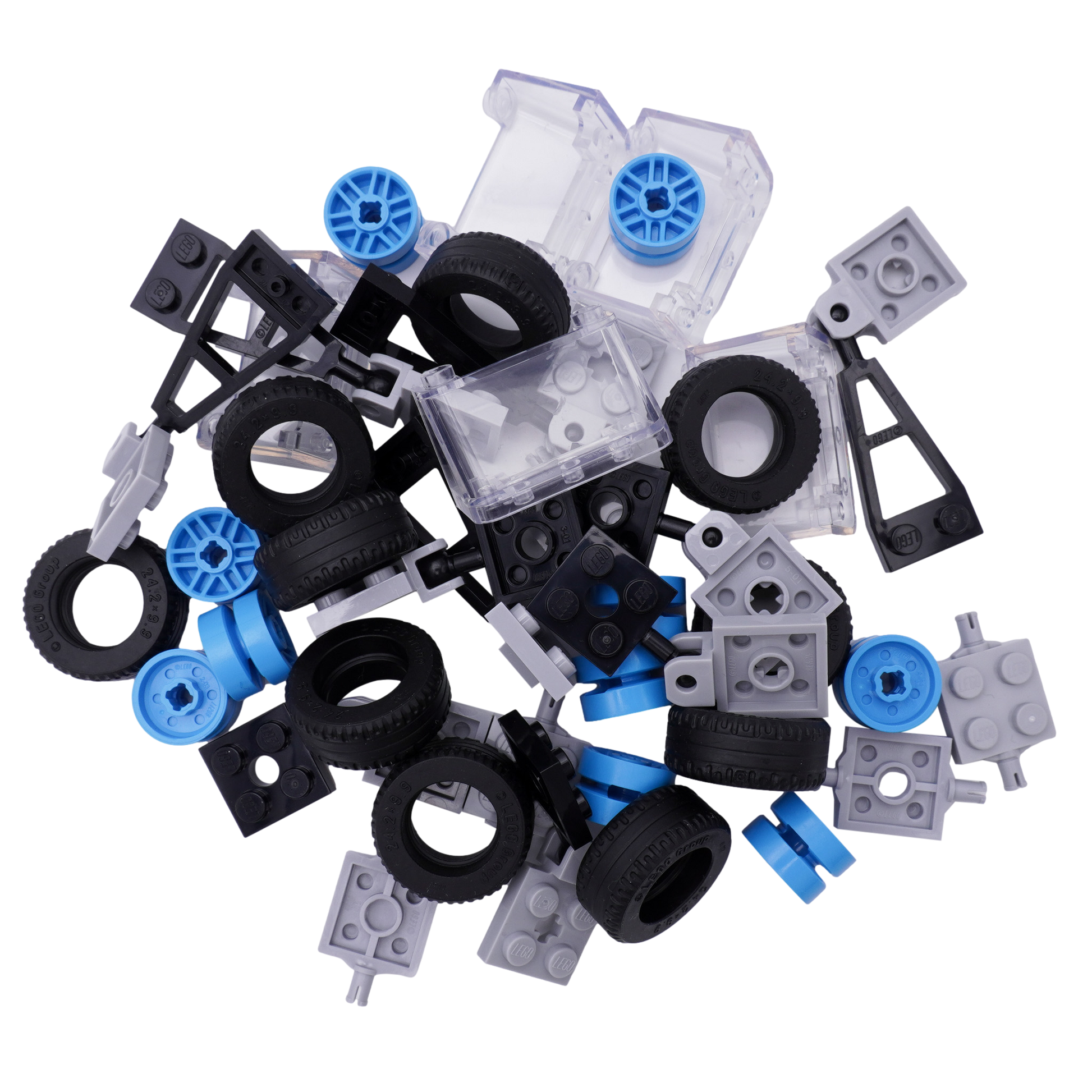 LEGO® City Fahrzeug-Set 5 Achsen mit Rädern 10 Kupplungen