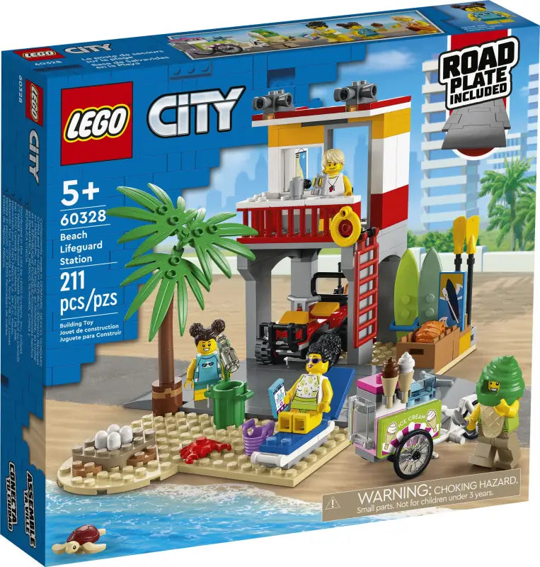 Rette den Tag mit dem LEGO® City Rettungsschwimmer-Station Set - 60328 NEU! | 211 Teile voller Abenteuer