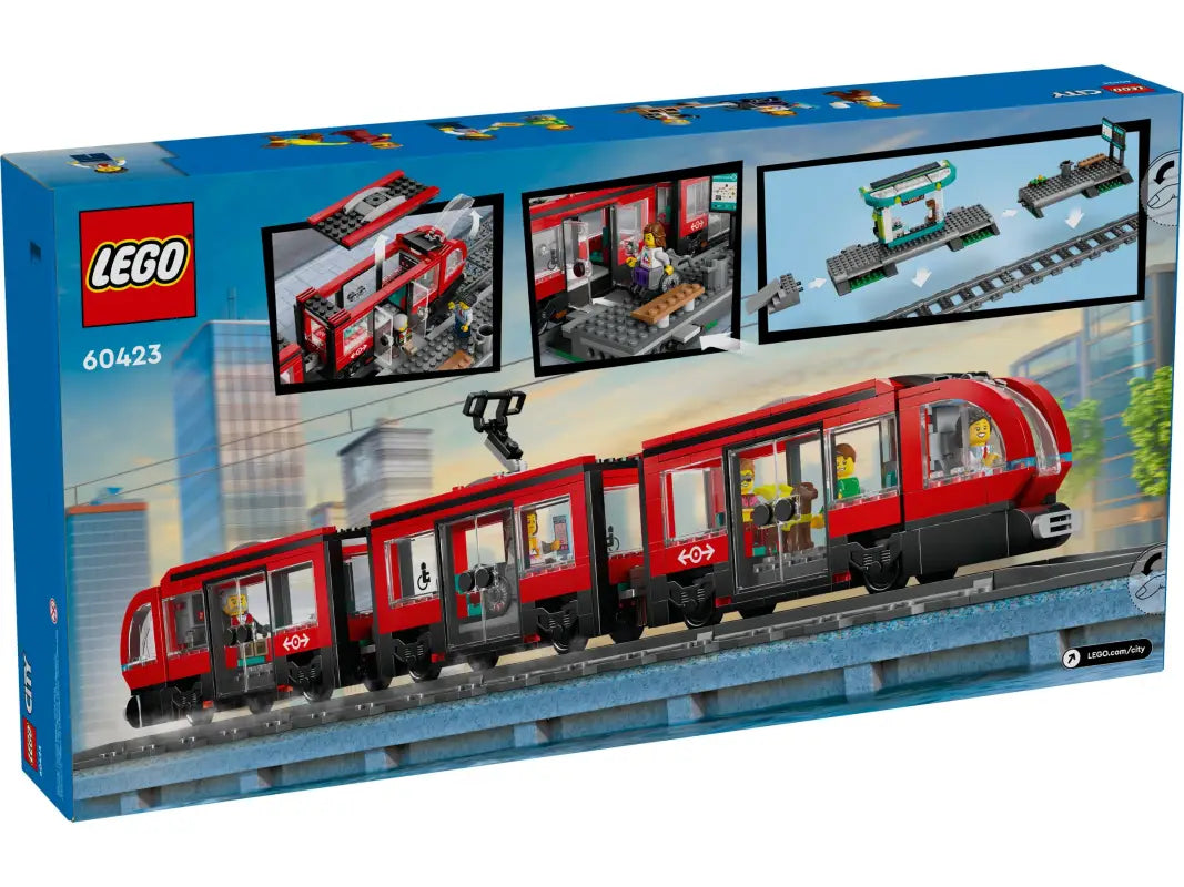 LEGO® City Straßenbahn mit Haltestelle - 60423 NEU! | 811 Teile für endlosen Spielspaß & urbanes Abenteuer