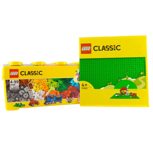 LEGO® Classic Bausteine Box - 485 Teile + Grüne Platte: Unendlicher Bauspaß garantiert! NEU!