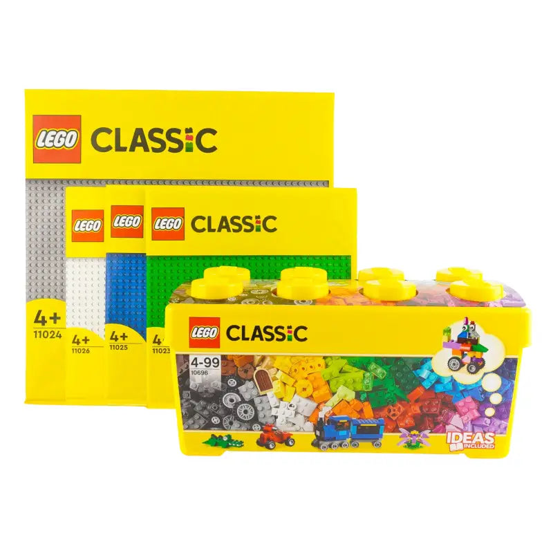 LEGO® Classic Bausteine Box + 4 Platten - 488-teilig: Endlose Kreativität Entfesseln! NEU!