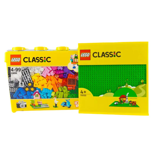 LEGO® Classic Bausteine Box Groß mit Grüner Platte - 791 Teile Kreativität Entfesseln! NEU・10698