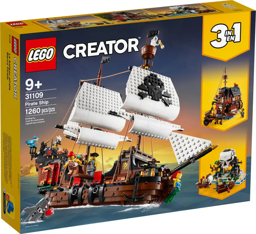 LEGO® Creator Piratenschiff 31109 - Erobere die Meere! | 1264 Teile Abenteuer-Spaß NEU!
