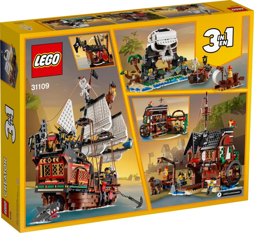 LEGO® Creator Piratenschiff 31109 - Erobere die Meere! | 1264 Teile Abenteuer-Spaß NEU!