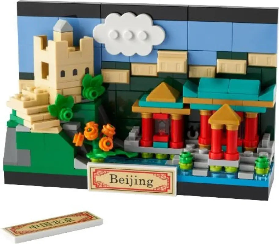 LEGO® Creator Beijing Postkarte – Chinesische Souvenir-Baukunst mit ikonischen Wahrzeichen | 276 Teile Set 40654