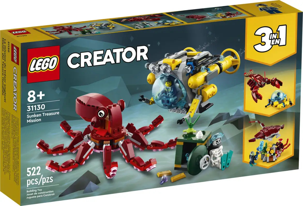 LEGO® Creator Schatzsuche am Meeresgrund - 31130 NEU! | Entdecke Unterwasser-Abenteuer mit 522 Teilen!
