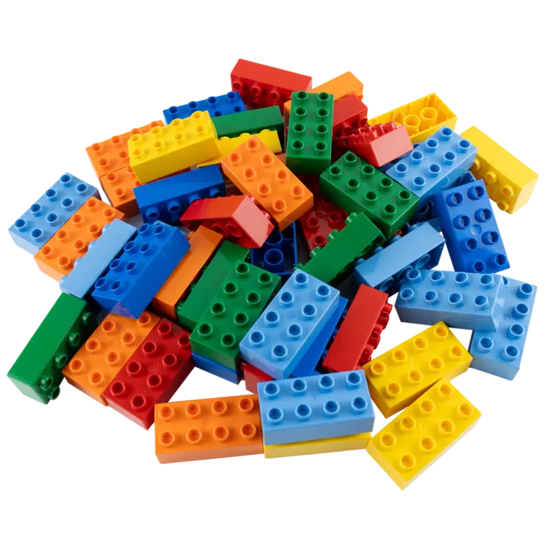 LEGO® DUPLO® 2x4 Steine – Individuell Gemischte Baustein-Sets 2500x Bunt & Kreativ! NEU!
