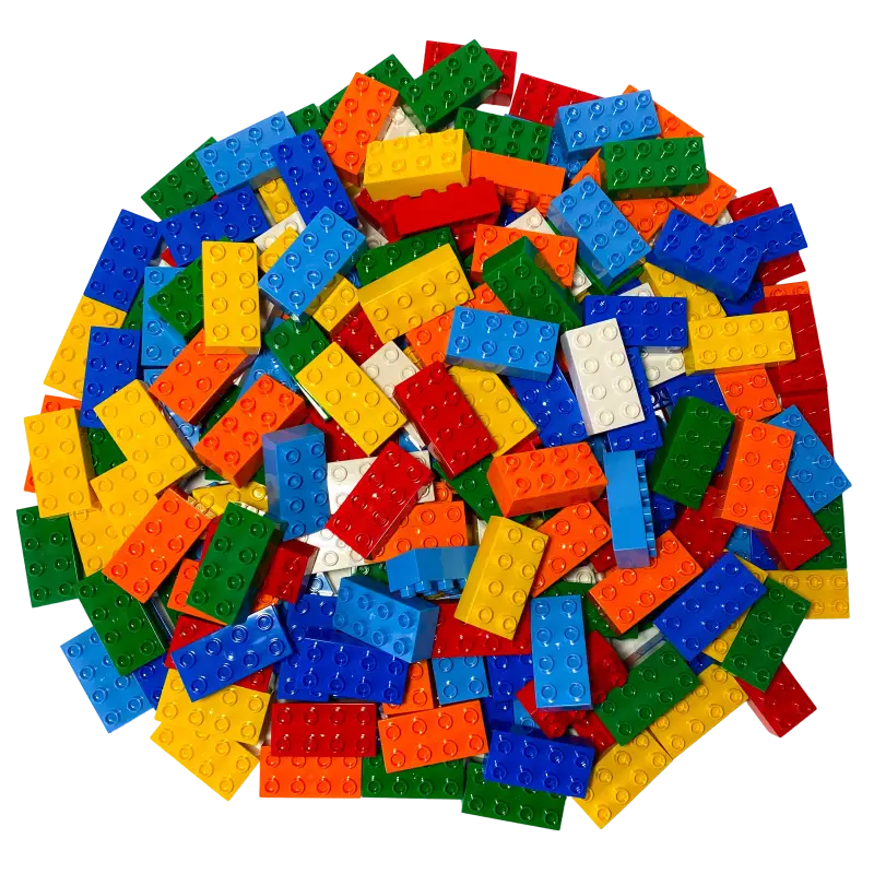 LEGO® DUPLO® 2x4 Steine Bausteine Grundbausteine Bunt Gemischt