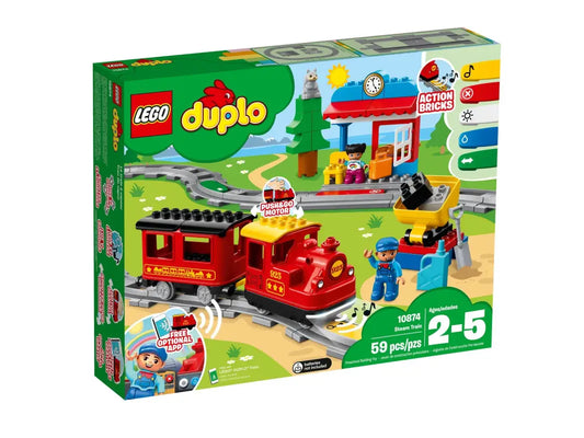 LEGO® DUPLO® Dampfeisenbahn - 10874 NEU! | Kreatives Spielvergnügen mit 59 Teilen für kleine Entdecker
