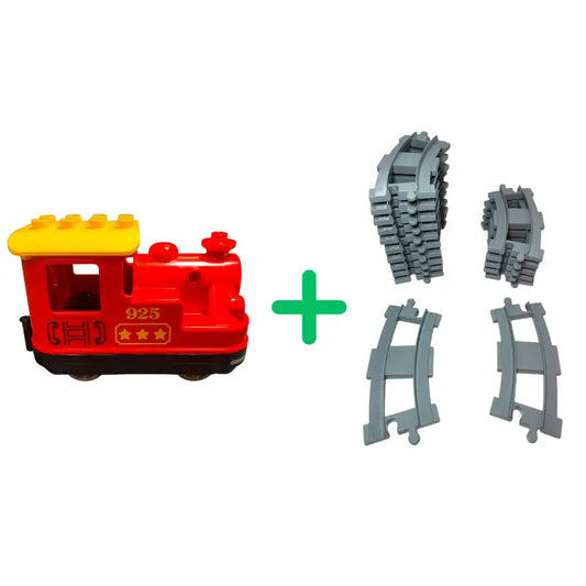 LEGO® DUPLO® Eisenbahn Lokomotive + 16 Schienen - 10874 NEU! Menge 17x