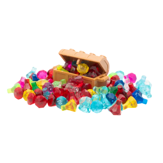 LEGO® Edelsteine Diamanten Juwelen Schatz + braune Schatztruhe