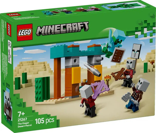 LEGO® Minecraft Illager-Wüstenpatrouille 21267 - NEU! | Kreatives Abenteuer für kleine Baumeister | 105 Teile