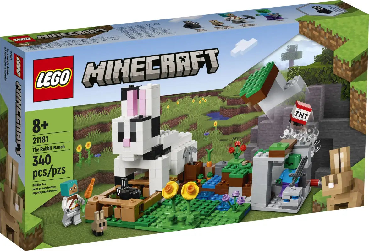 LEGO® Minecraft Kaninchenranch - 21181 NEU! | Erschaffe Dein Pixel-Abenteuer mit 340 Teilen!