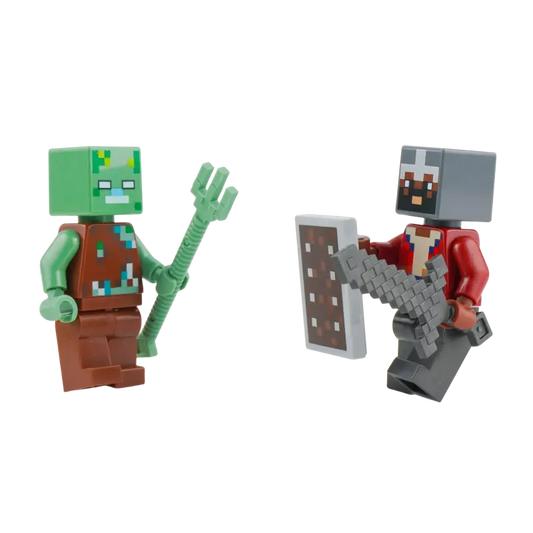 LEGO® Minecraft Mini-Set: Mutiger Held vs. Ertrunkener - Abenteuer für Zuhause! NEU! Menge 1x