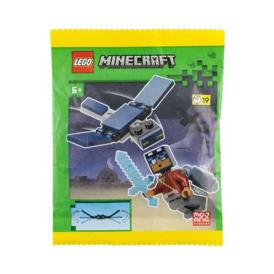 LEGO® Minecraft Paperbag: Held mit Elytra & Phantom – Kreativer Bauspaß für Unterwegs NEU! | Perfekt kleine Abenteurer