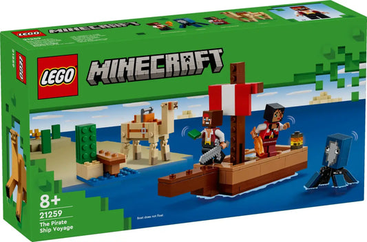 LEGO® Minecraft Piratenschiffreise 21259 NEU! - Dein Abenteuer auf hoher See beginnt! 166 Teile für grenzenlosen