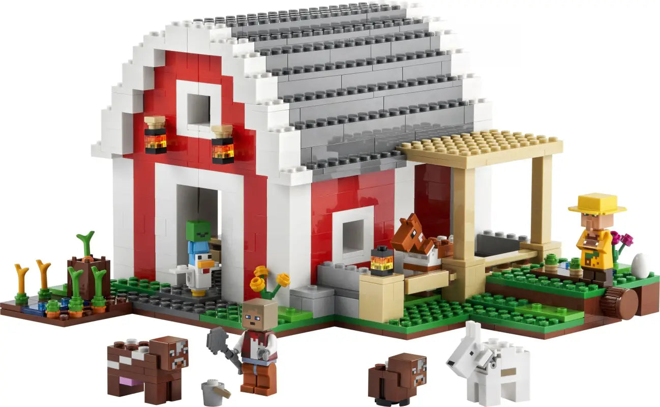 LEGO® Minecraft Die rote Scheune - 21187 NEU! | Kreativer Bauspaß für Abenteurer - 799 Teile grenzenlose Fantasie