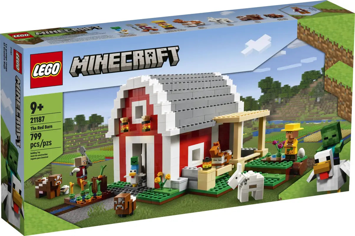 LEGO® Minecraft Die rote Scheune - 21187 NEU! | Kreativer Bauspaß für Abenteurer - 799 Teile grenzenlose Fantasie