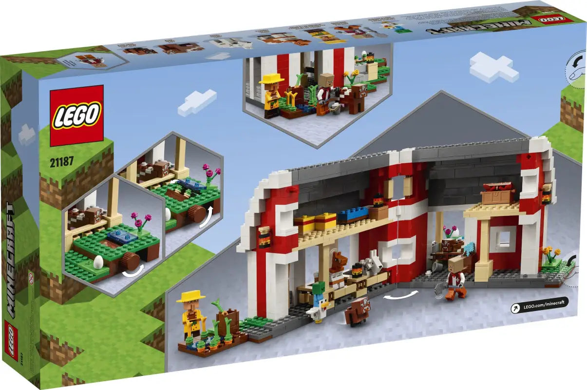 LEGO® Minecraft Die rote Scheune - 21187 NEU! | Kreativer Bauspaß für Abenteurer - 799 Teile grenzenlose Fantasie