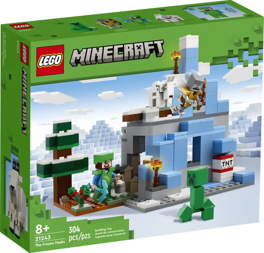 LEGO® Minecraft Die Vereisten Gipfel - 21243 NEU! | Entdecke Frostige Abenteuer mit 304 Teilen!